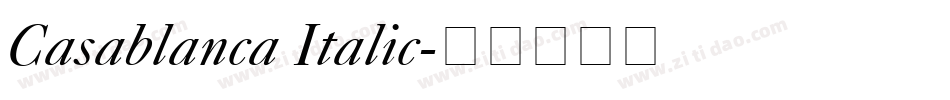 Casablanca Italic字体转换